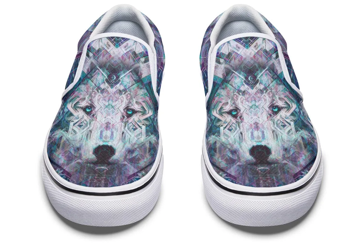 Crystal Wolf Slip on Shoes