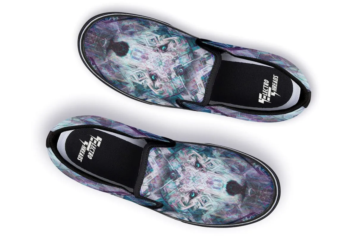 Crystal Wolf Slip on Shoes