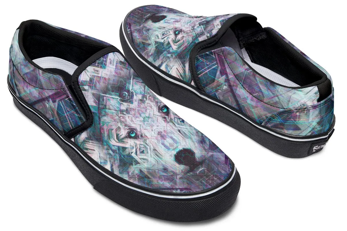 Crystal Wolf Slip on Shoes