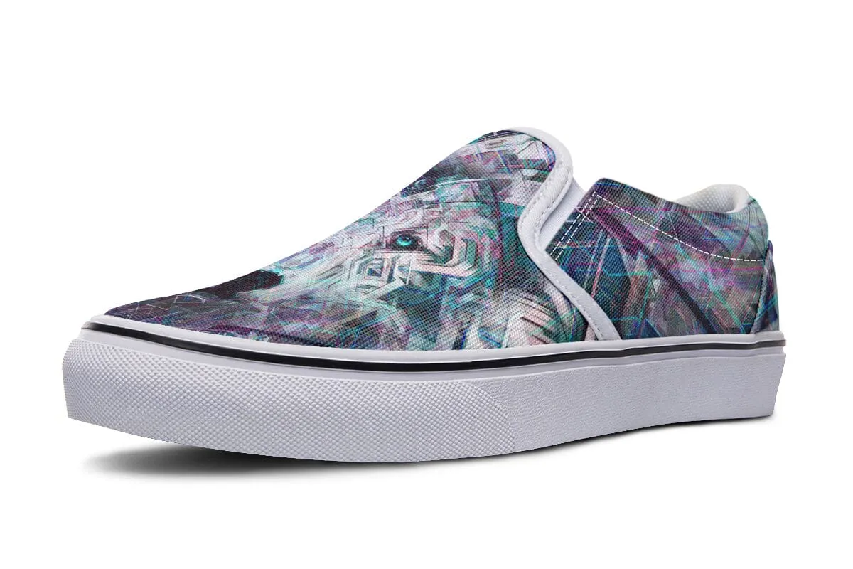 Crystal Wolf Slip on Shoes