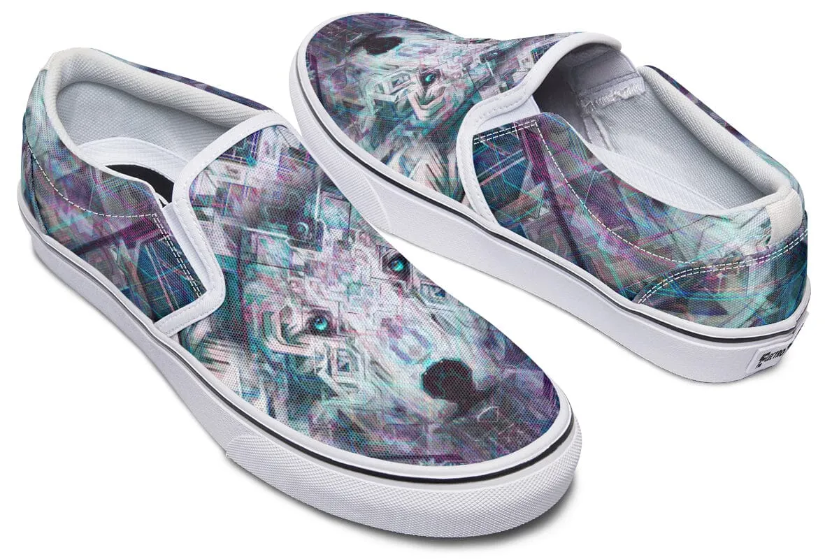 Crystal Wolf Slip on Shoes