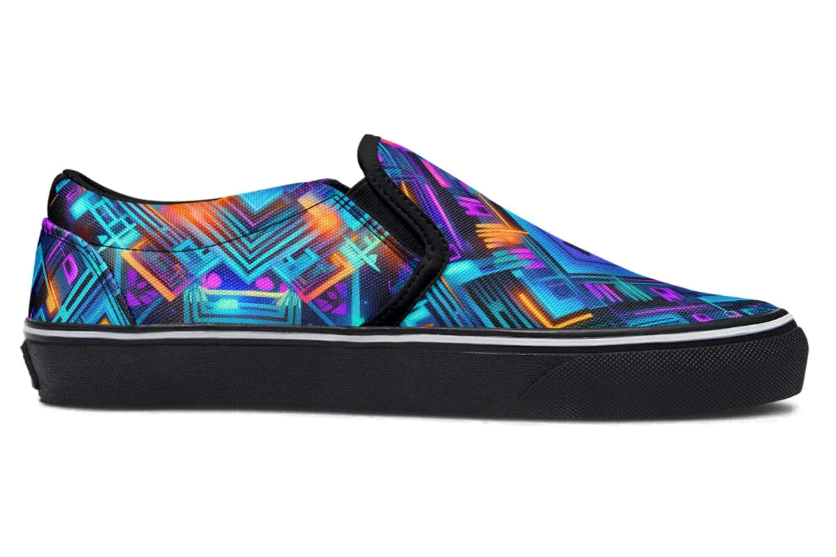 Cyan Convergence Slip on Shoes