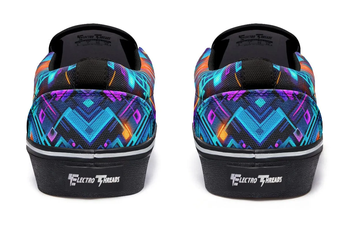 Cyan Convergence Slip on Shoes