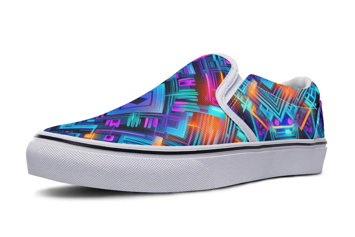 Cyan Convergence Slip on Shoes