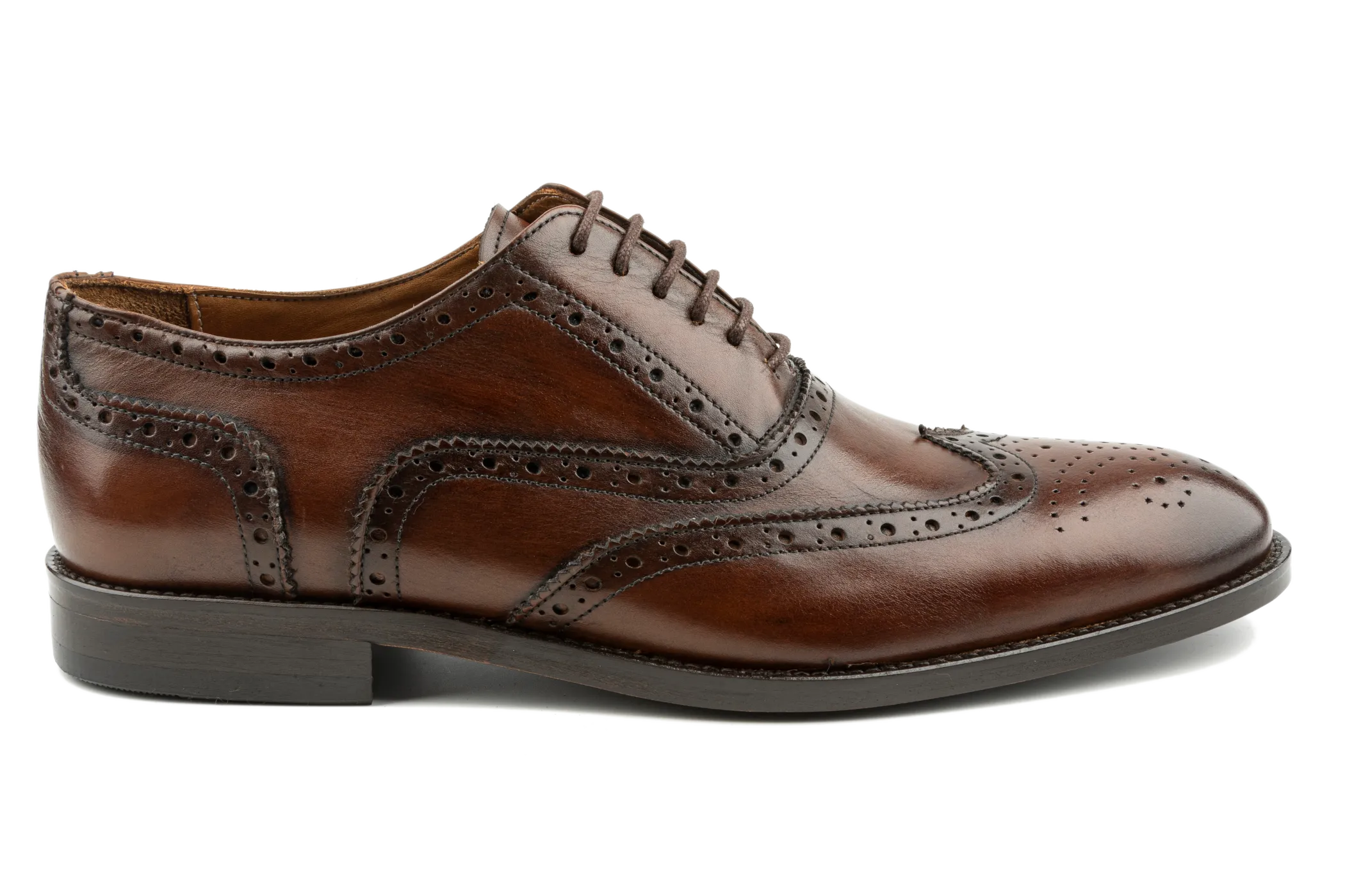 Debbano Chi Classic Wingtip Shoes, Men's Tan Oxford Shoes, Crust Leather Oxford Shoes, Winged Tip Dress Shoes, Oxford Brogues for Men