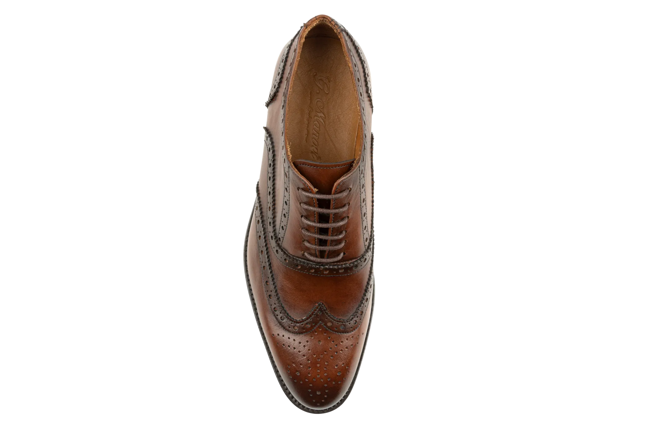 Debbano Chi Classic Wingtip Shoes, Men's Tan Oxford Shoes, Crust Leather Oxford Shoes, Winged Tip Dress Shoes, Oxford Brogues for Men