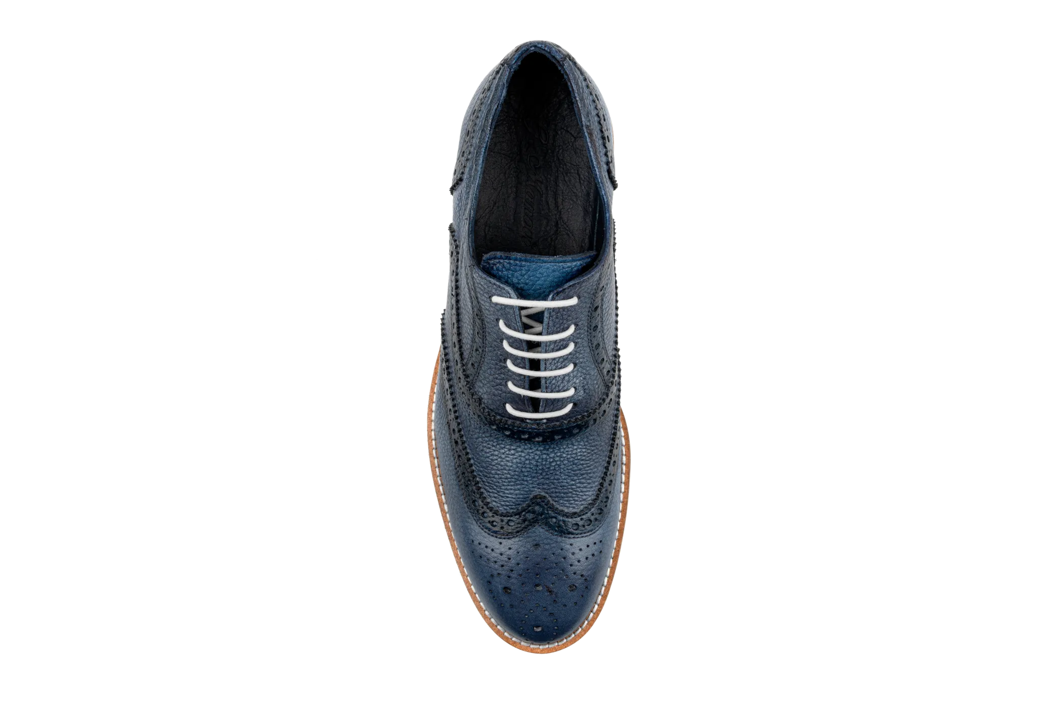 Debbano Tai Oxford Dress Sneakers, Full Grain Leather & Semi Brogue Detailed Men's Dress Shoes That Feel Like Sneakers, Wingtip Oxford Shoes