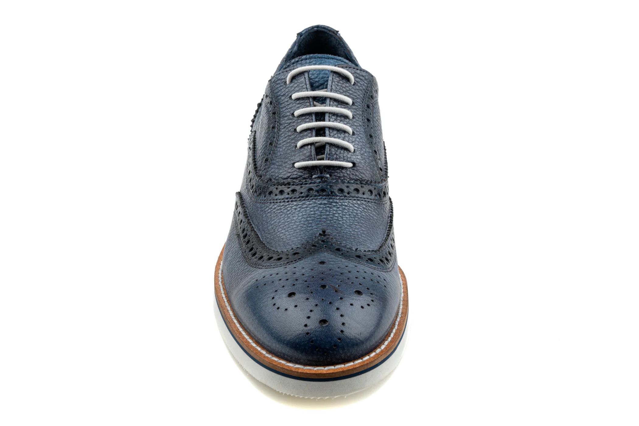 Debbano Tai Oxford Dress Sneakers, Full Grain Leather & Semi Brogue Detailed Men's Dress Shoes That Feel Like Sneakers, Wingtip Oxford Shoes