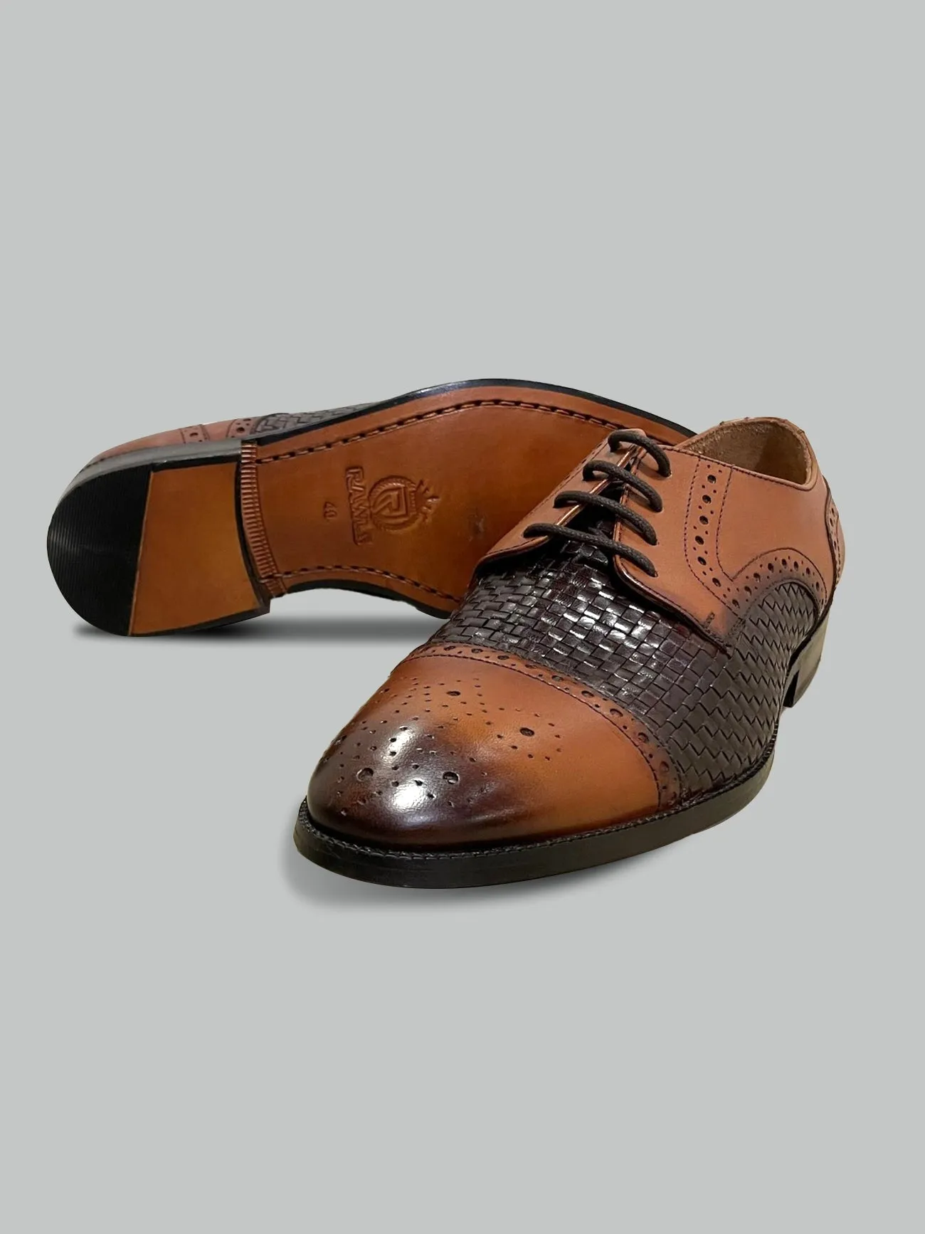 Denver Woven Derby -Brown