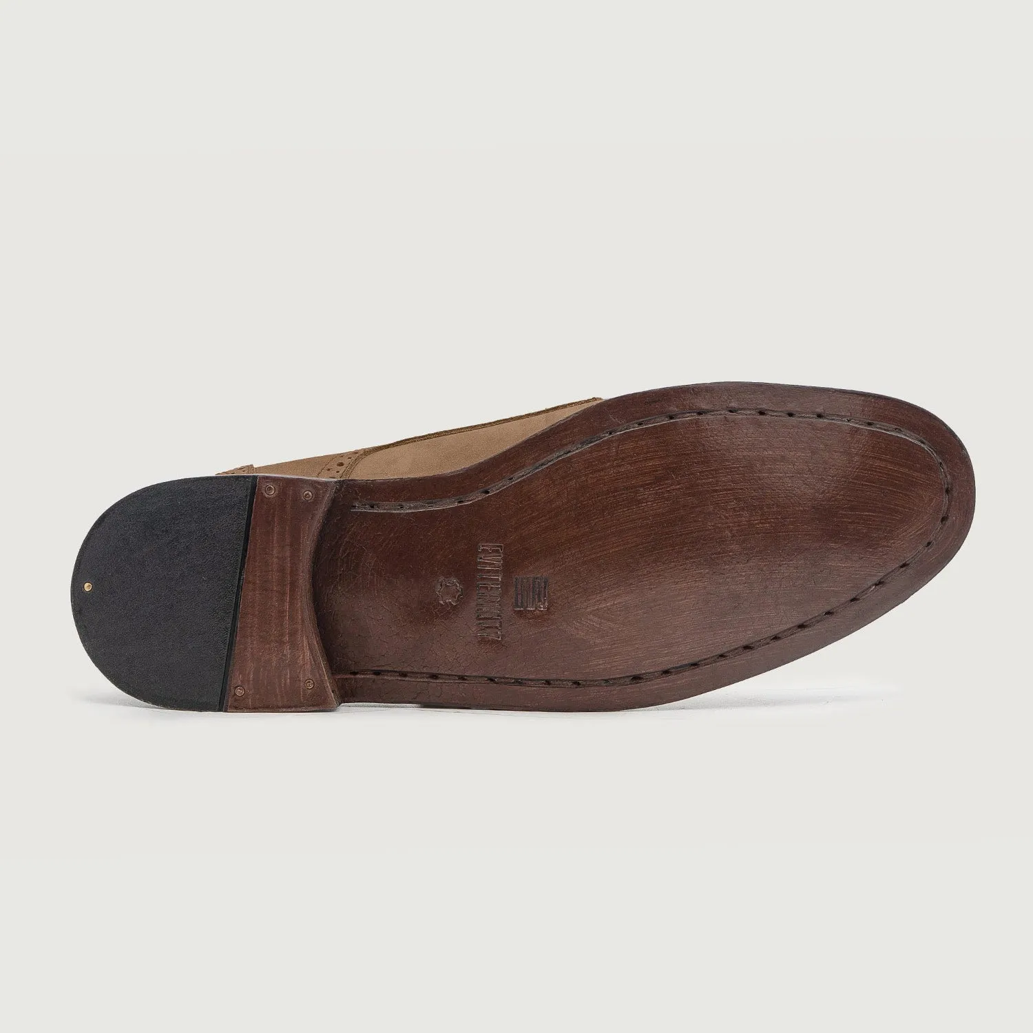 Dirk Brogues Derby Brown Nubuck Leather Shoes