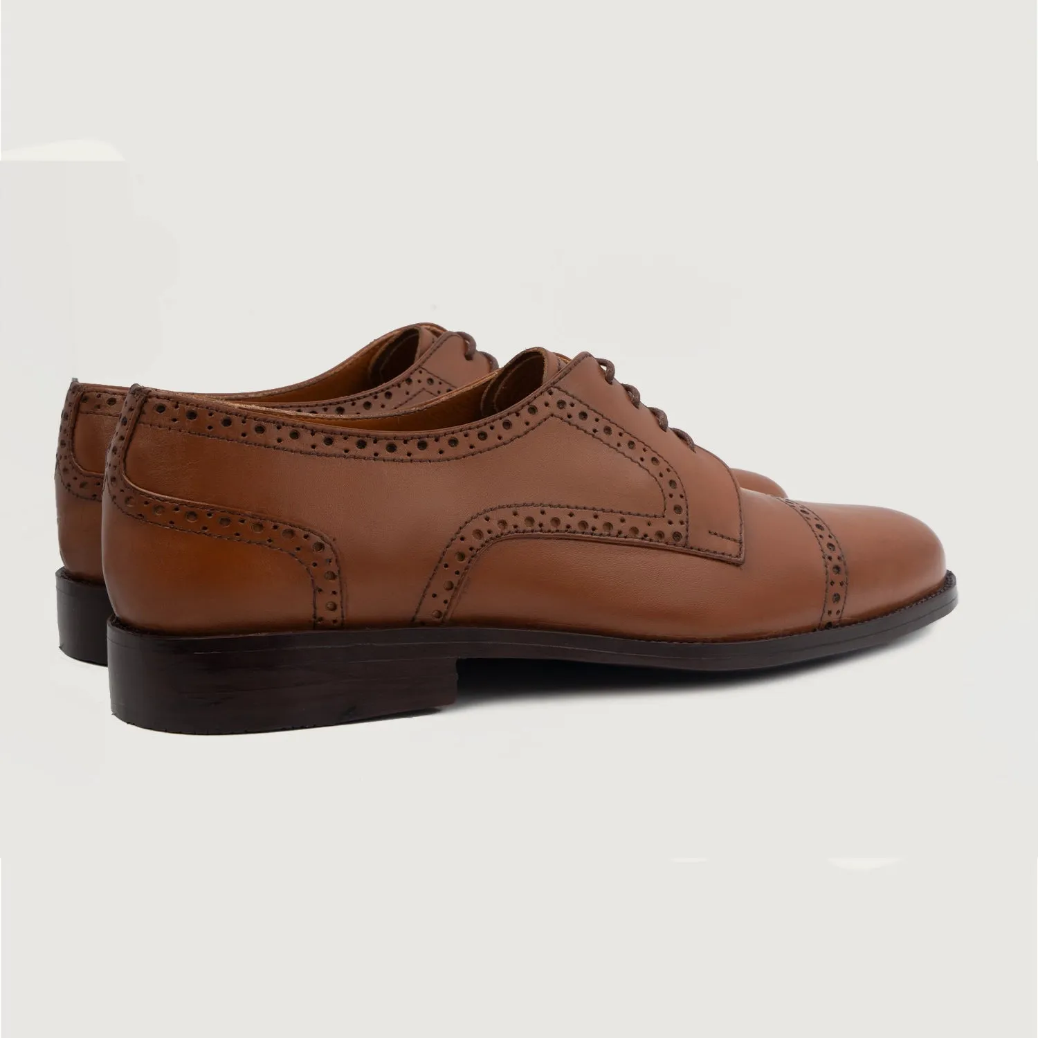 Dirk Brogues Derby Tan Leather Shoes