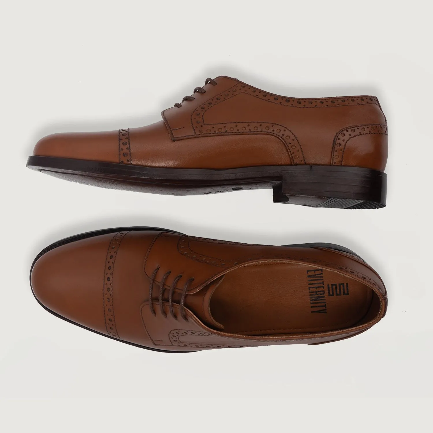 Dirk Brogues Derby Tan Leather Shoes