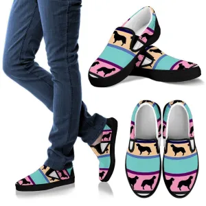 Dogs Pattern  Women's Slip Ons