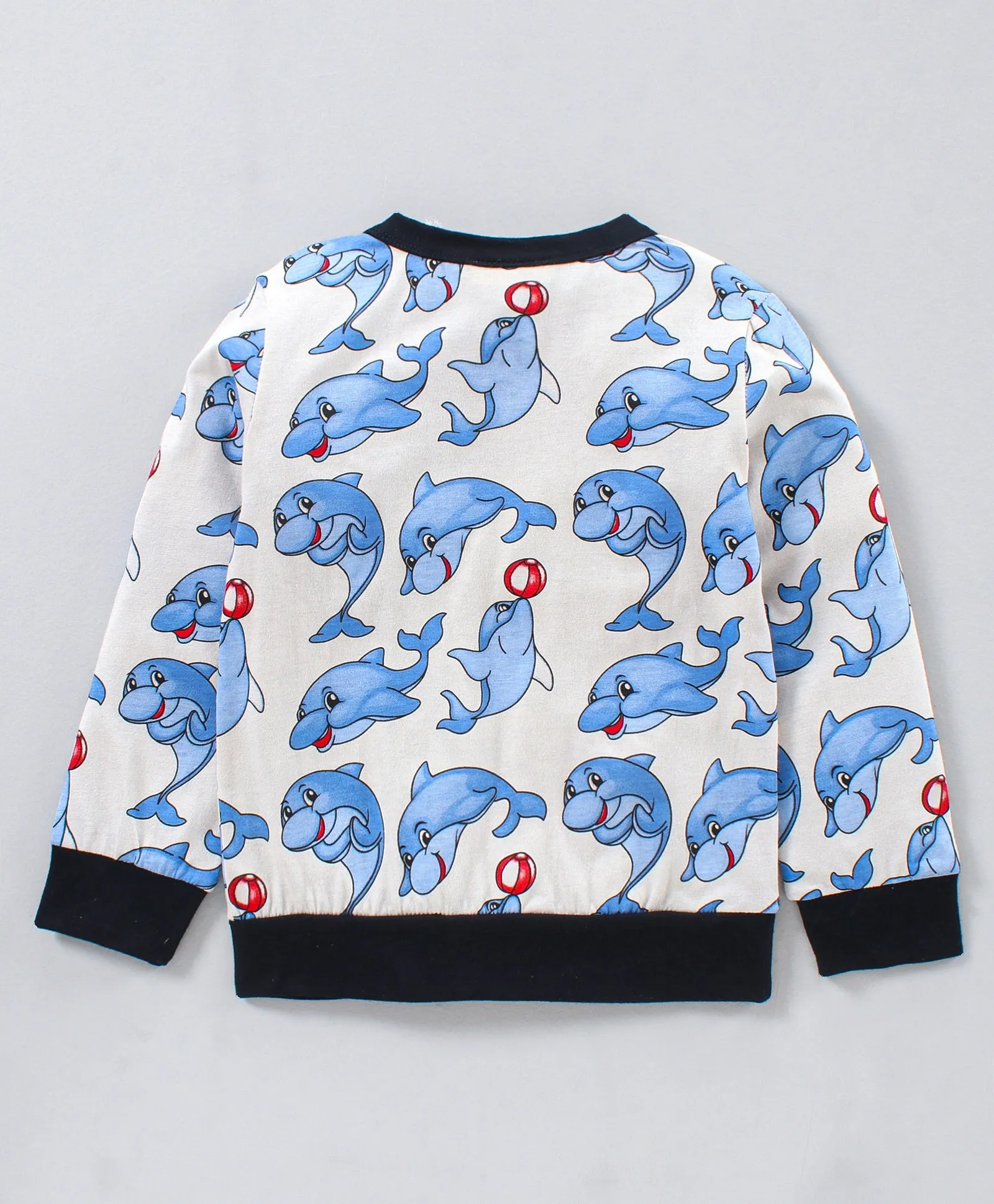 Dolphins Printed Sweatshirt Jogger Set