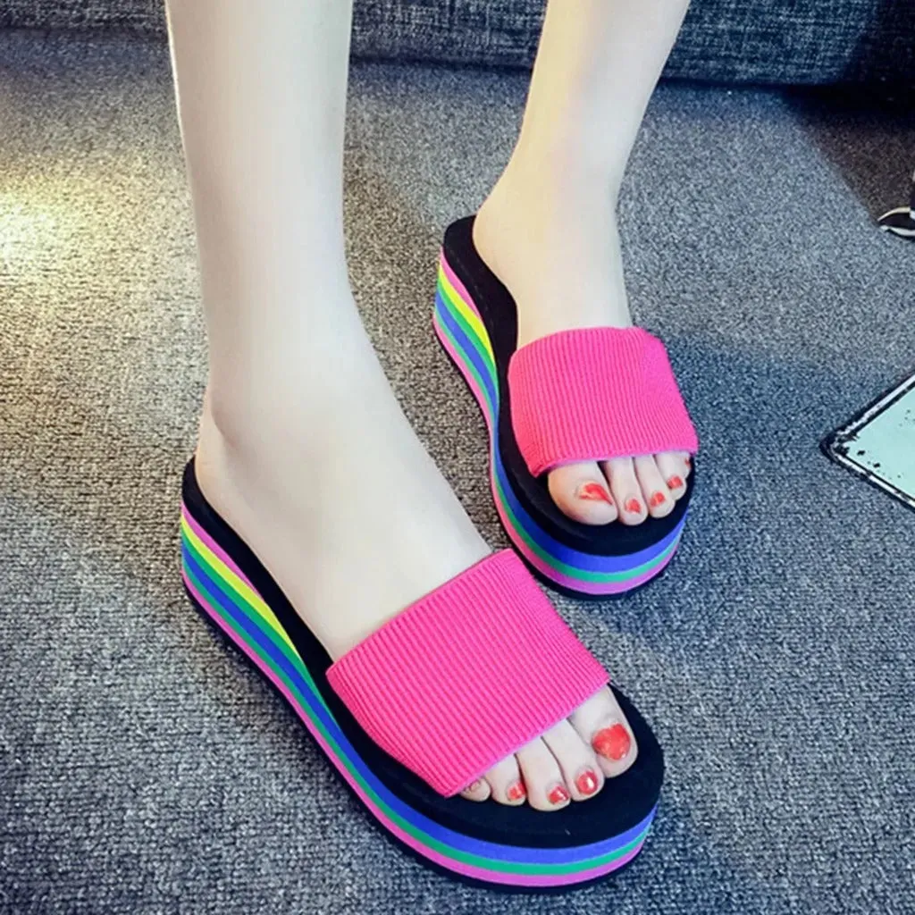 Elevated Open Toe Wedge Sandals for Women