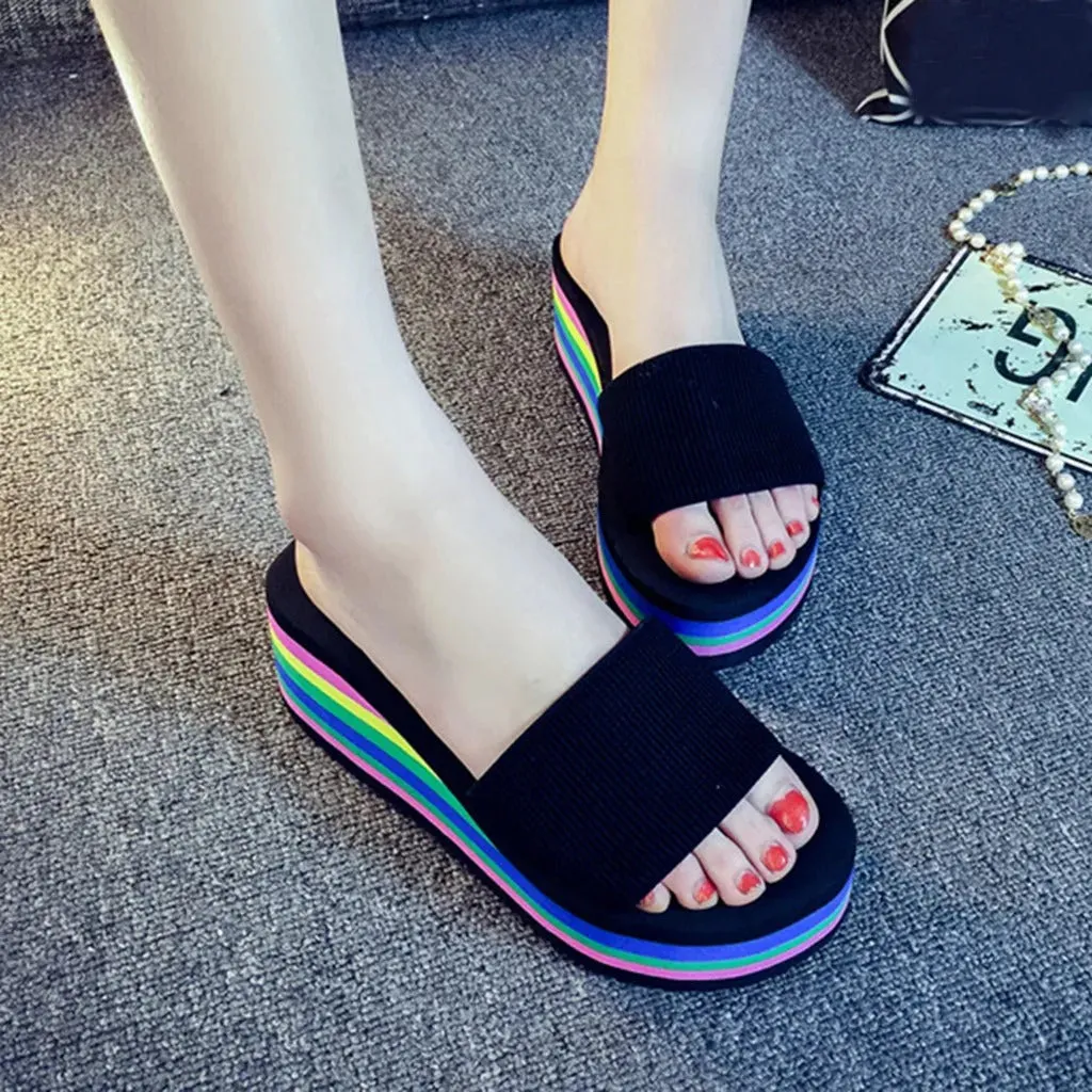 Elevated Open Toe Wedge Sandals for Women