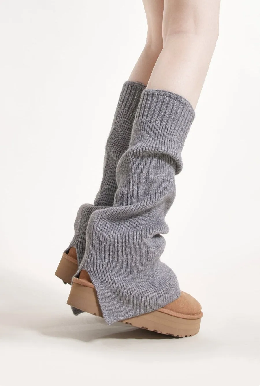 Evie Knitted Slit Leg Warmers