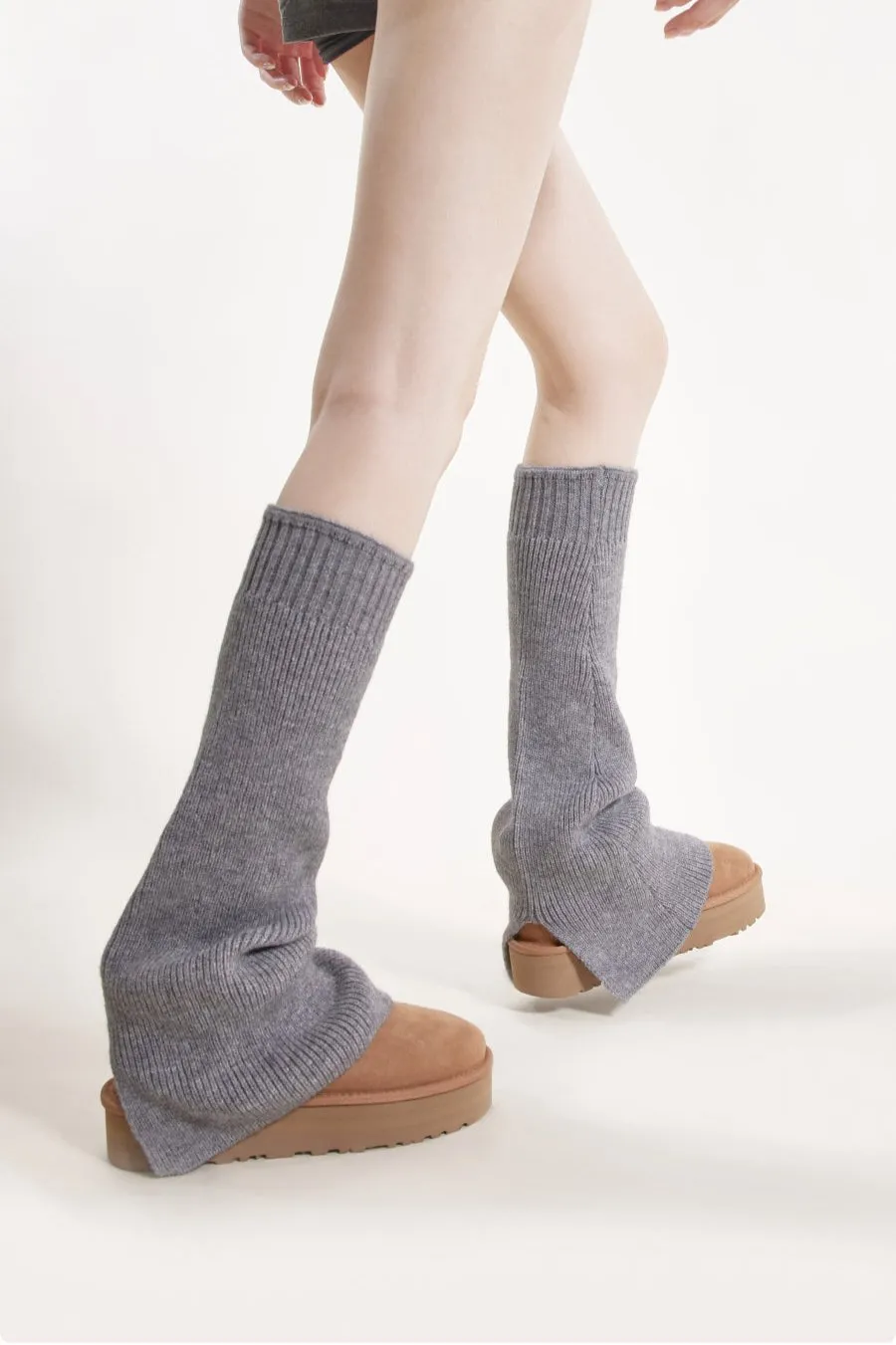 Evie Knitted Slit Leg Warmers