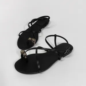 Fashionable Cross Strap Flat Sandals for Women