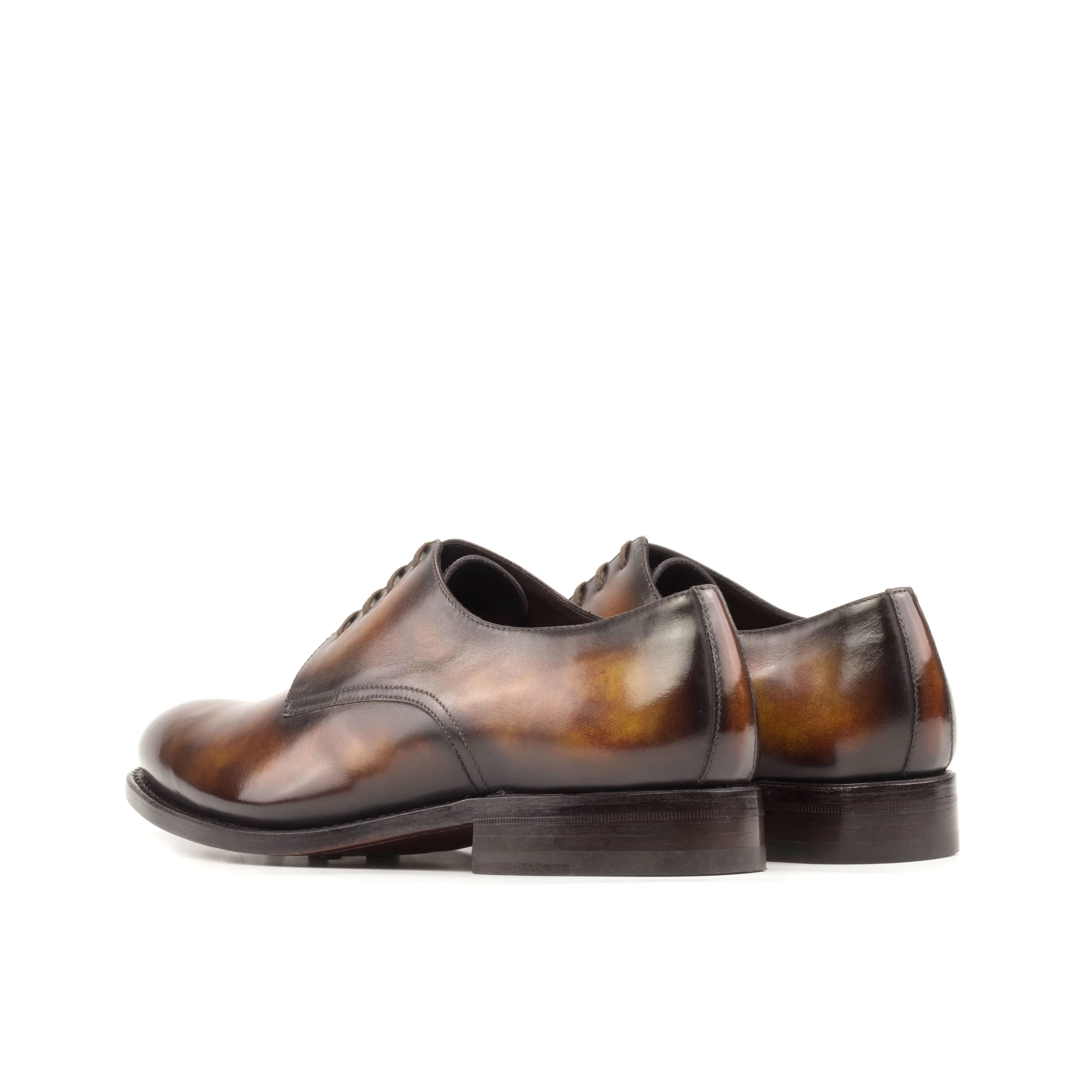 Fire Patina Leather Derby Shoes