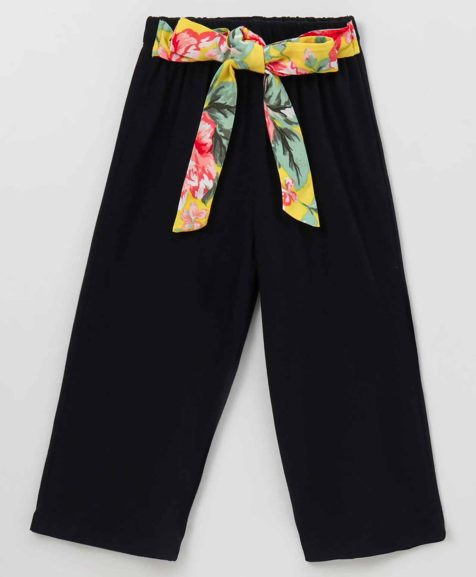 Floral Top Pant with Belt Set