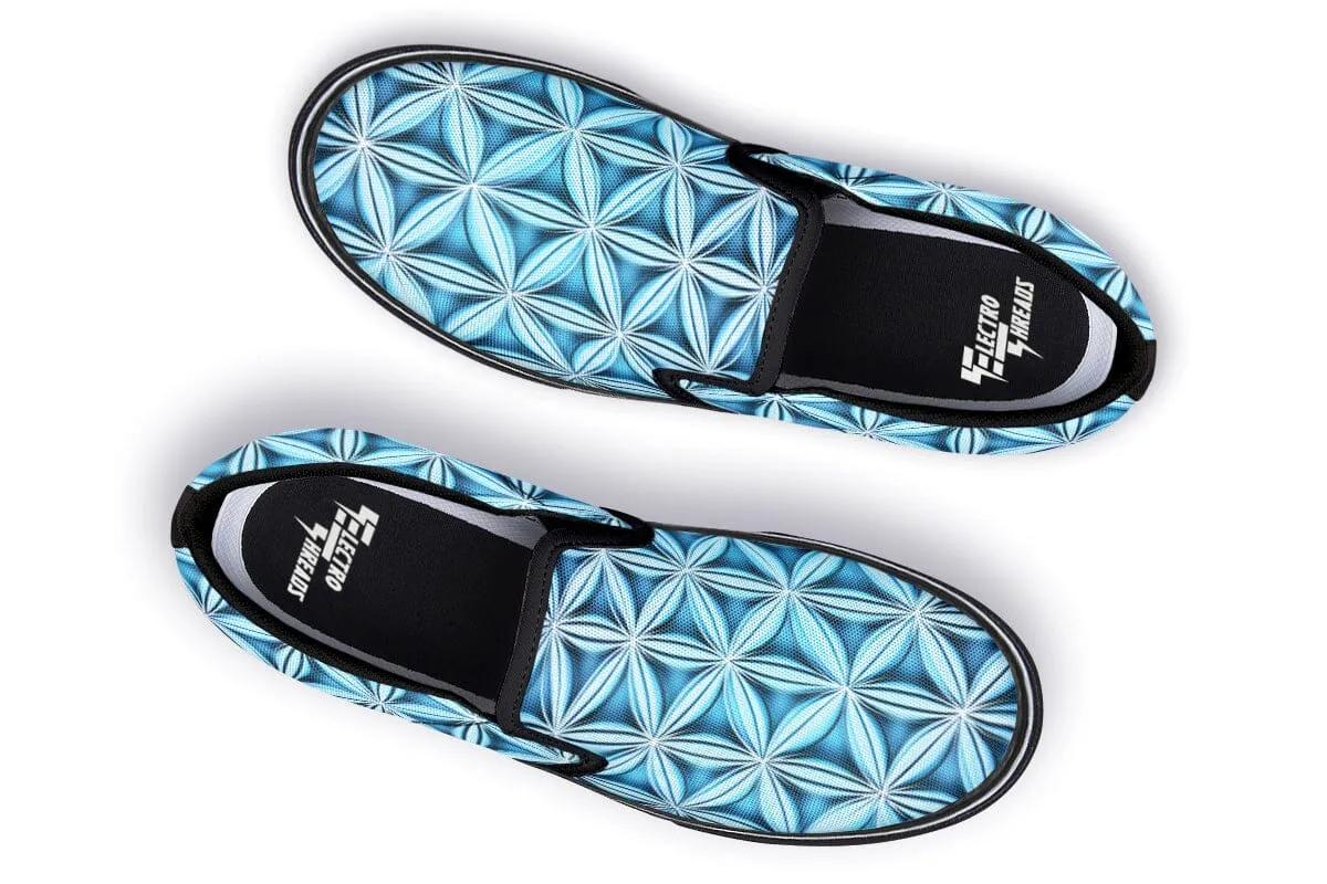 Flower Life Igloo Blue Slip on Shoes