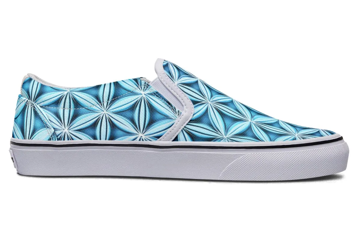 Flower Life Igloo Blue Slip on Shoes