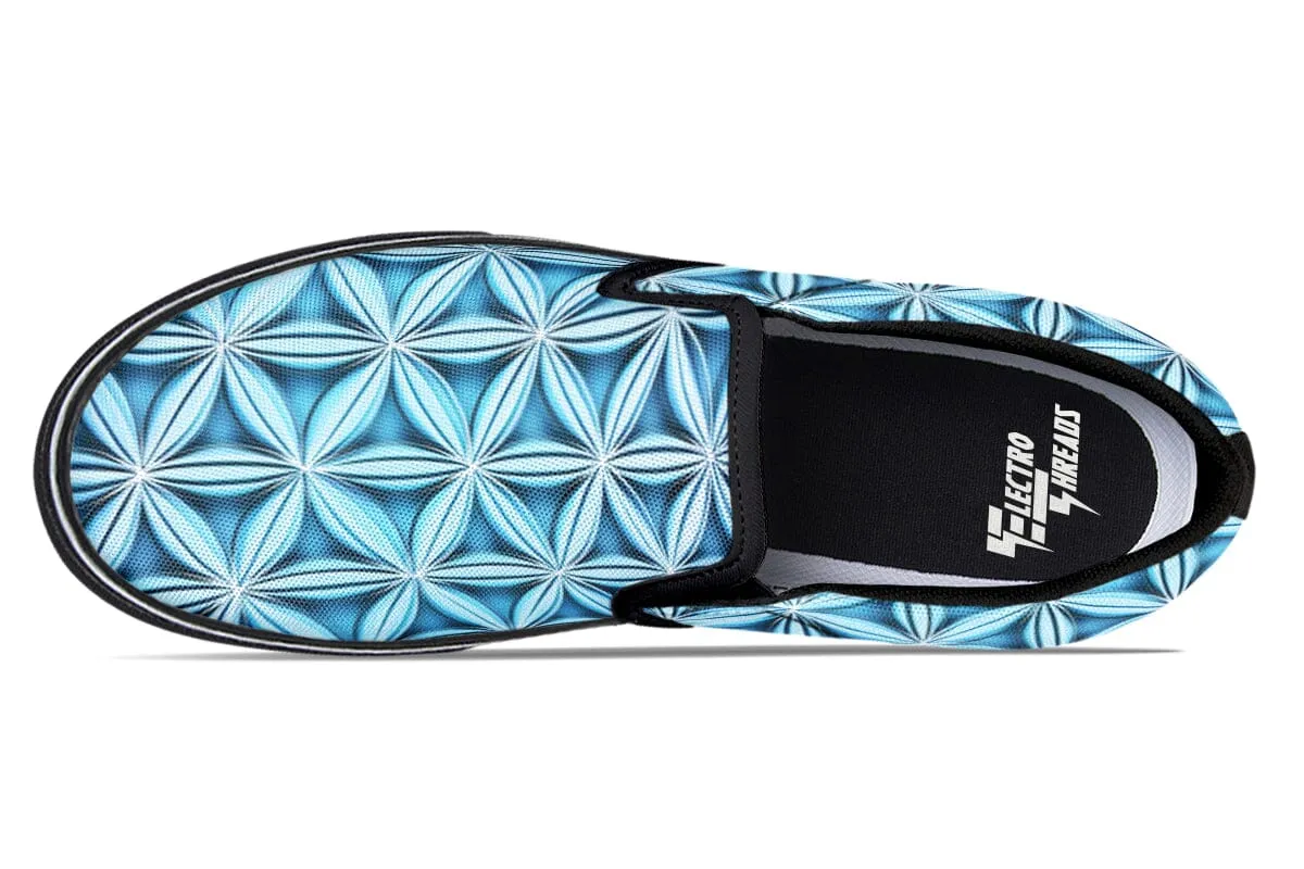 Flower Life Igloo Blue Slip on Shoes