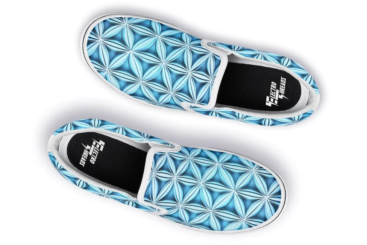 Flower Life Igloo Blue Slip on Shoes