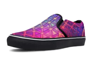 Flower Life Purp Slip on Shoes