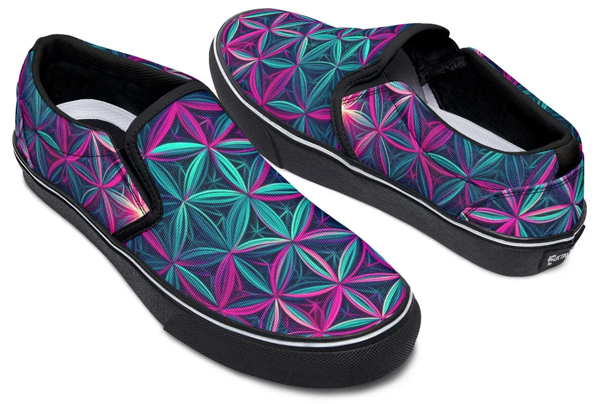 Flower Life Vibes Slip on Shoes