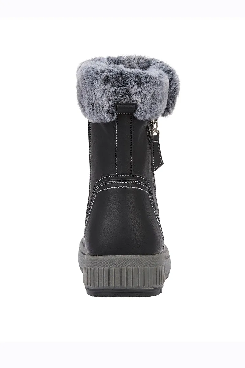 Fur Trim Zip Boot