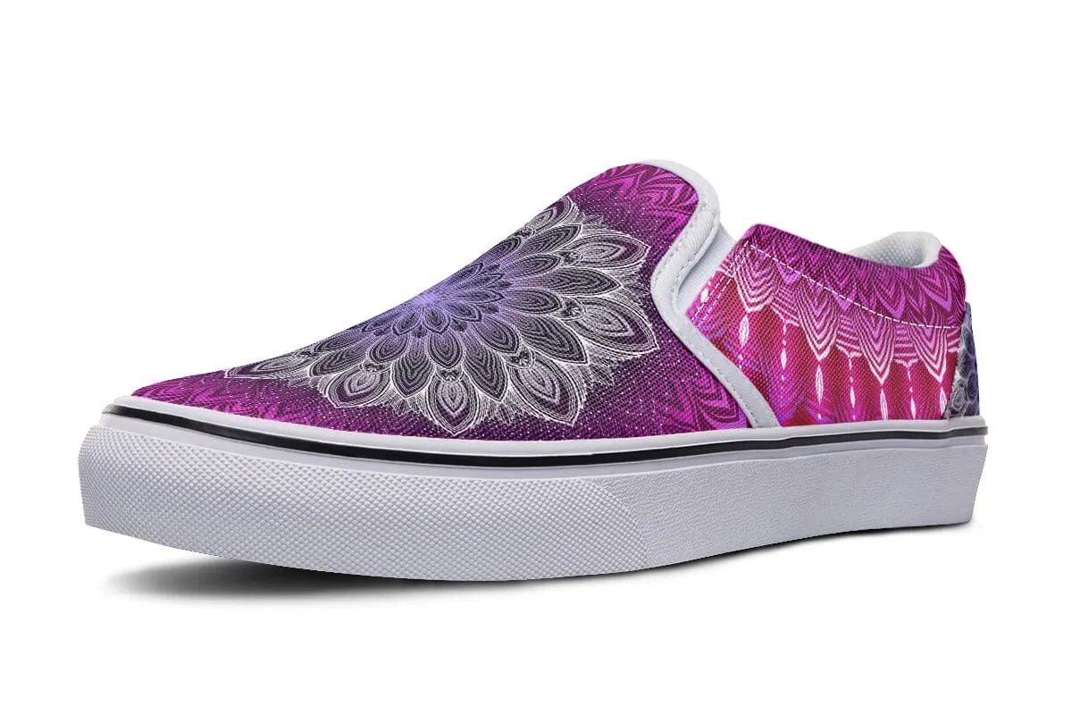 Glowing Mandala Slip on Shoes