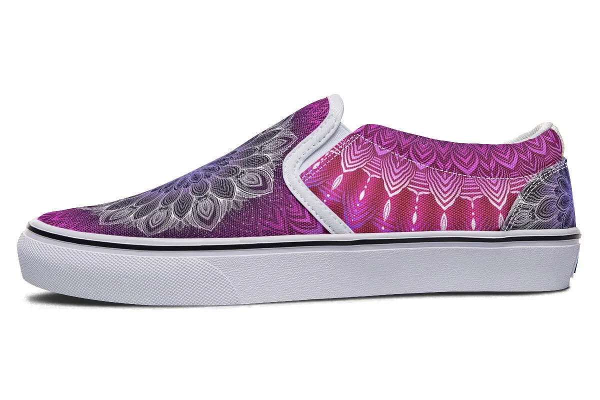 Glowing Mandala Slip on Shoes