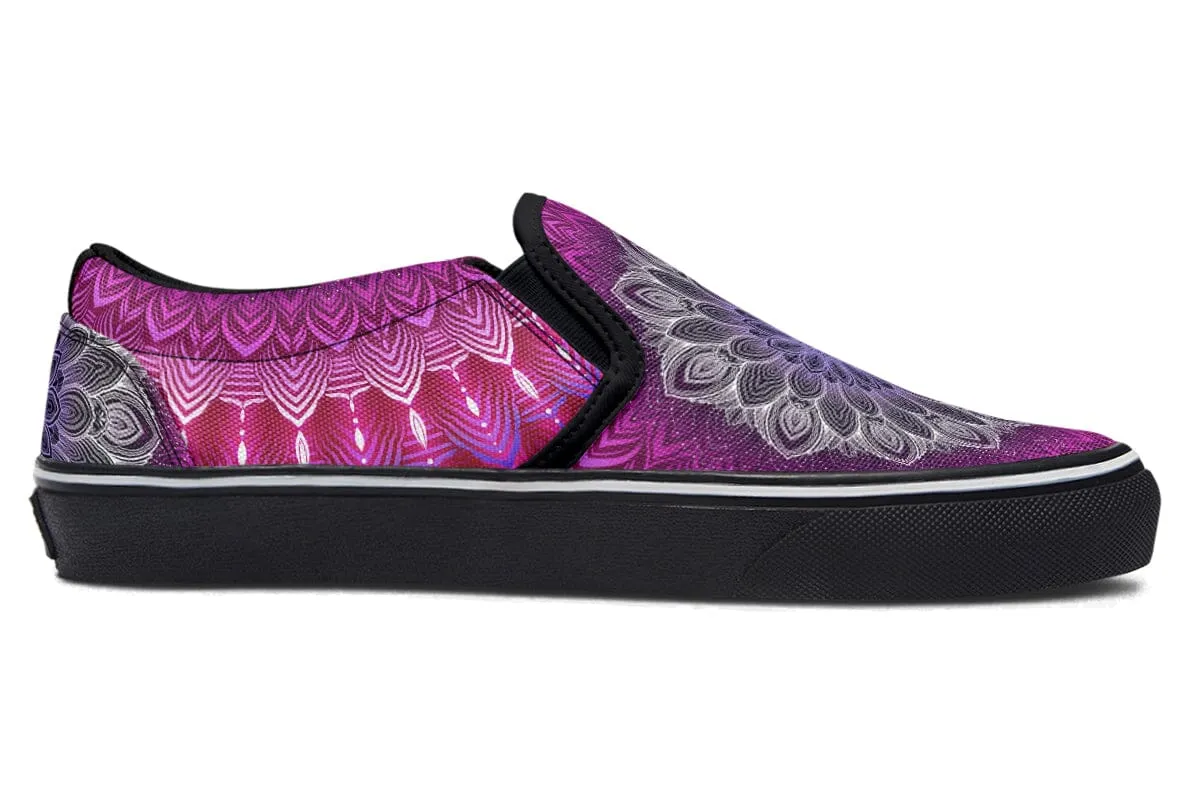 Glowing Mandala Slip on Shoes