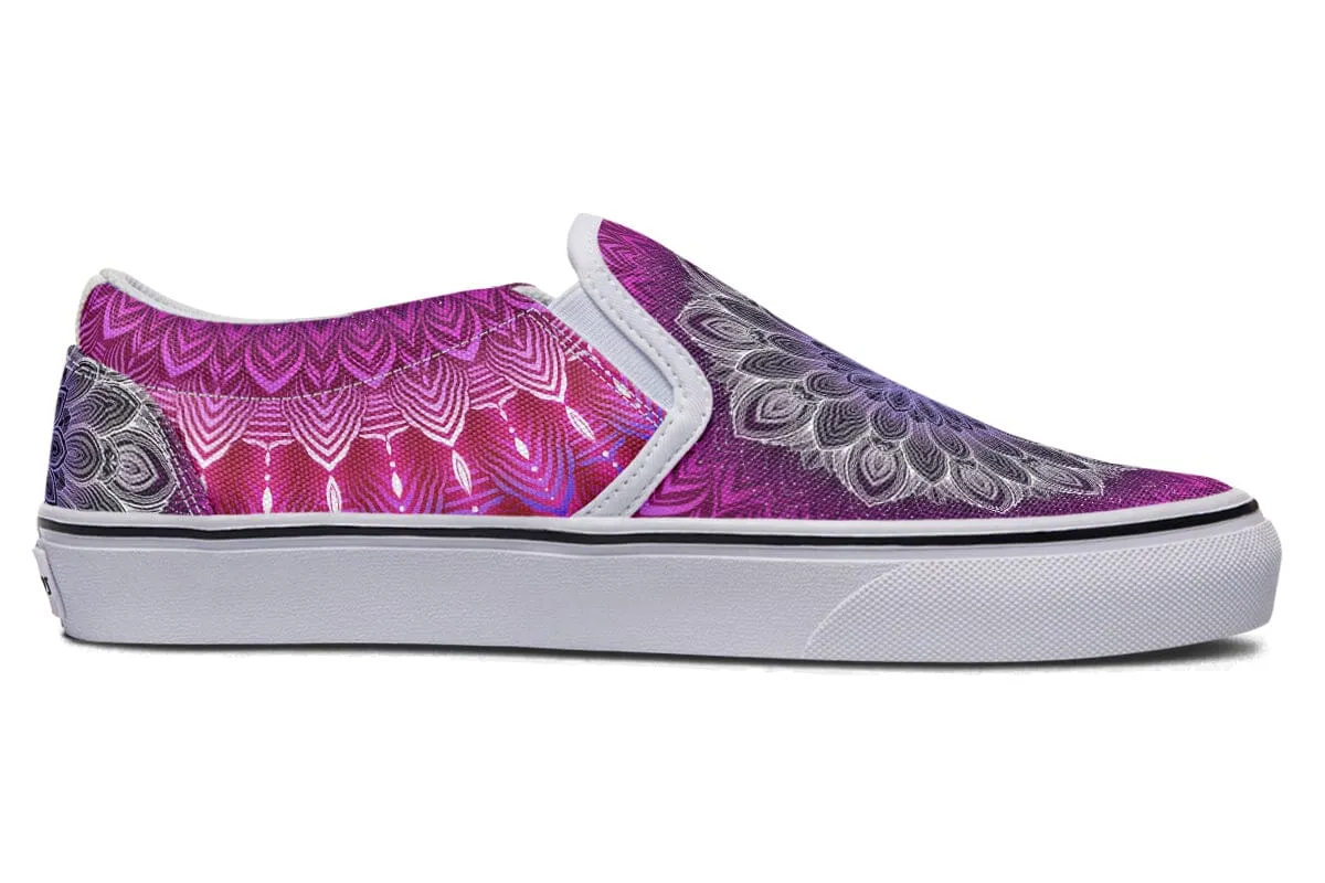 Glowing Mandala Slip on Shoes