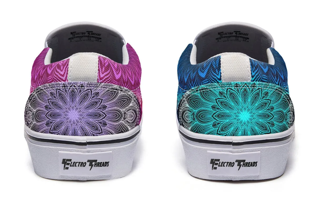 Glowing Mandala Slip on Shoes