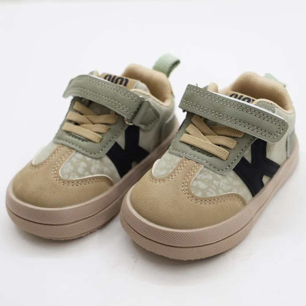 Green Velcro Closure Sneakers