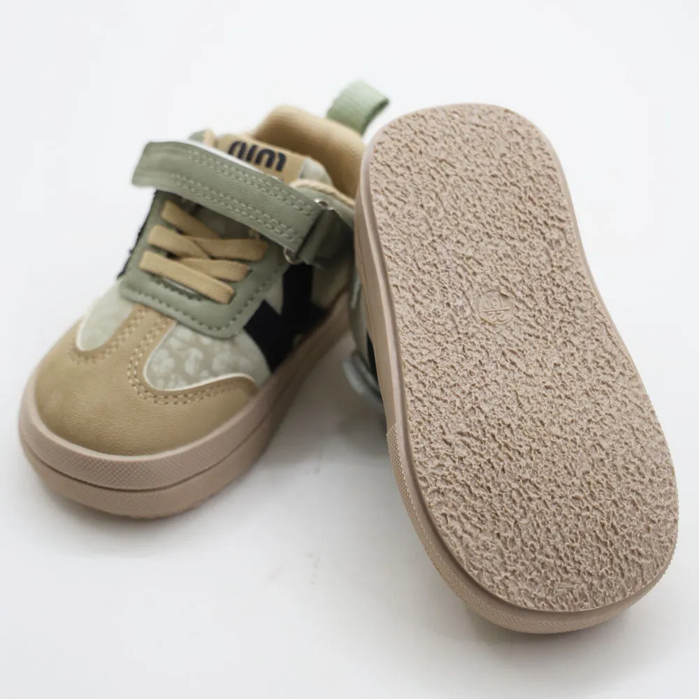 Green Velcro Closure Sneakers