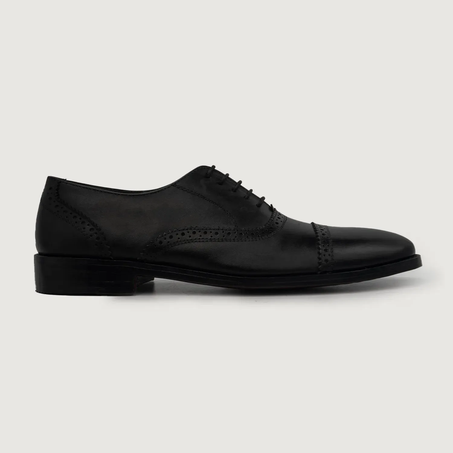 Greyson Brogues Oxford Black Leather Shoes