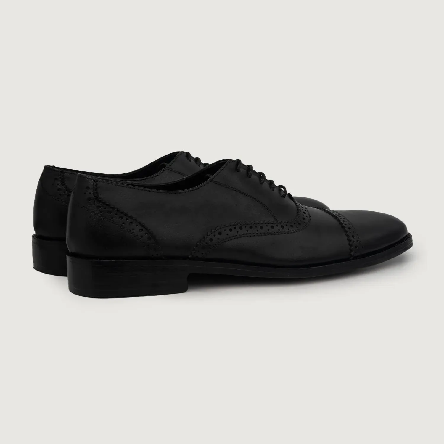 Greyson Brogues Oxford Black Leather Shoes