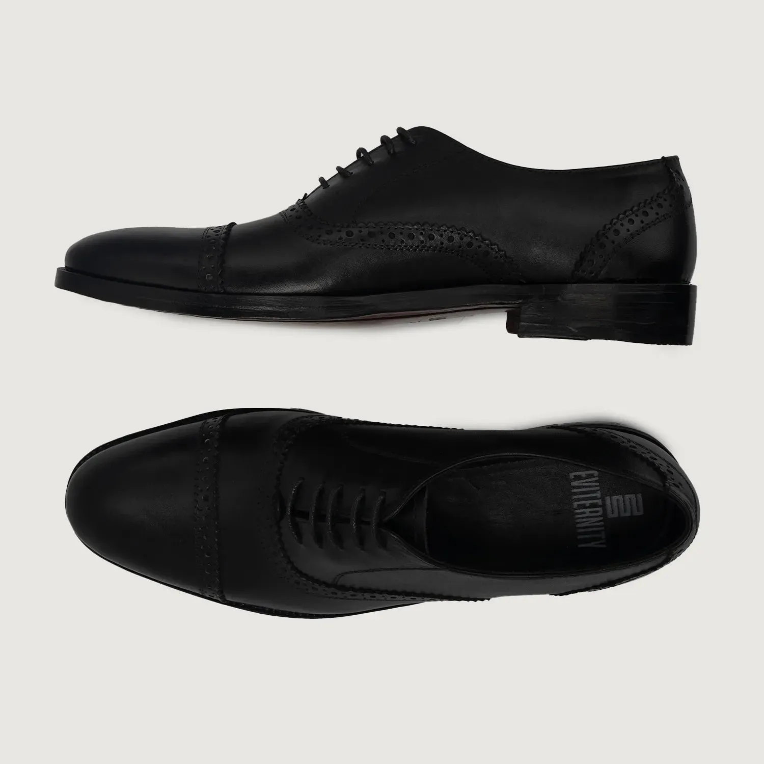 Greyson Brogues Oxford Black Leather Shoes