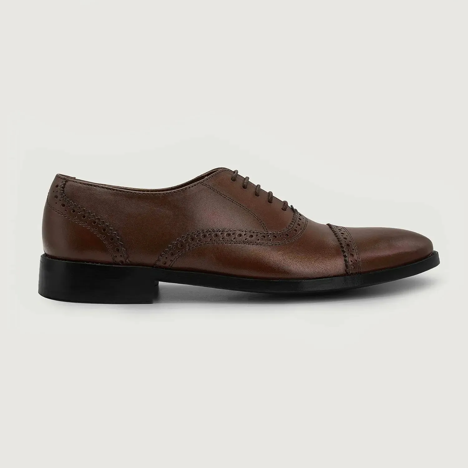 Greyson Brogues Oxford Brown Leather Shoes