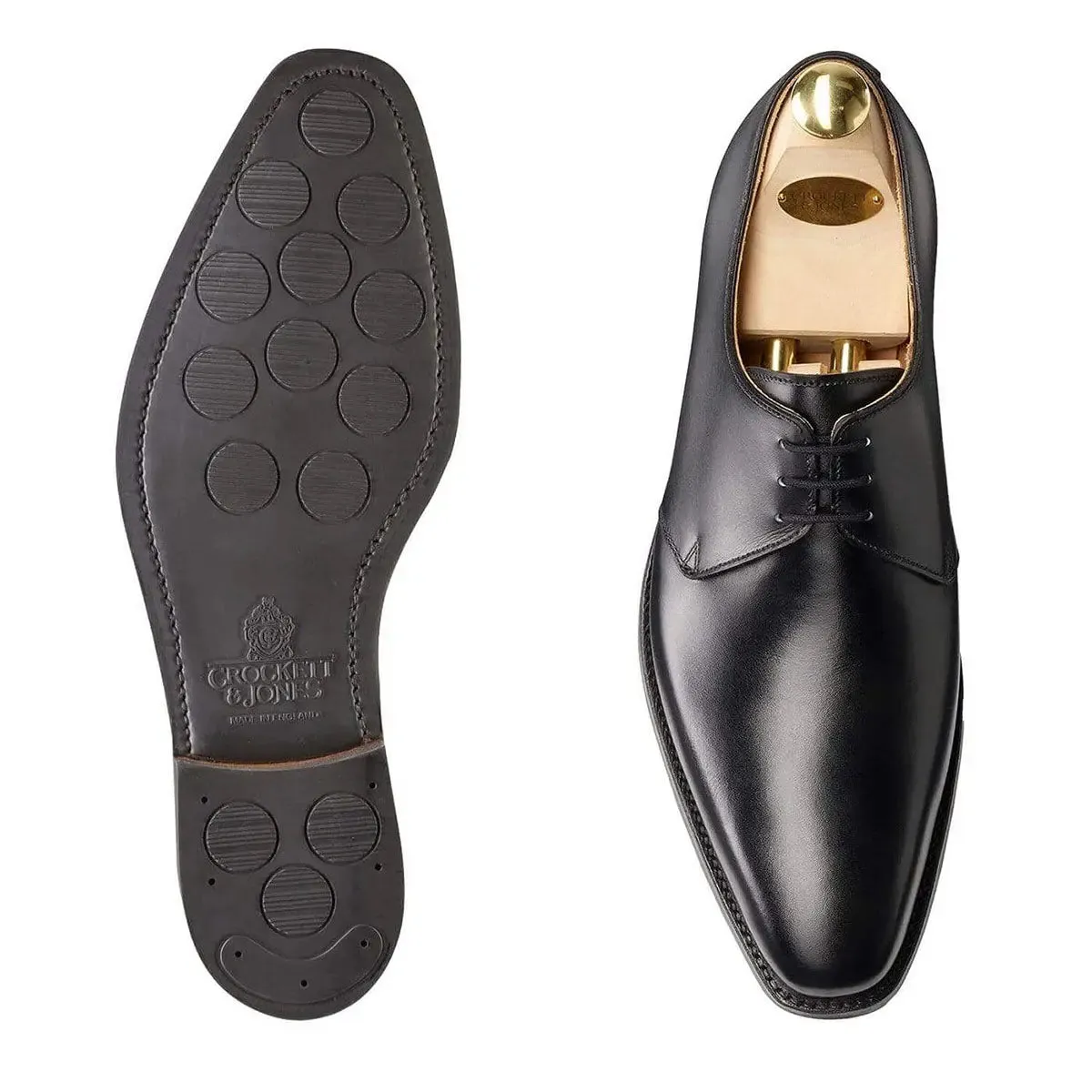 Highbury Black Calf Derby Shoes