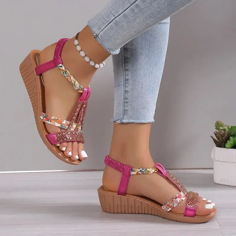 Ivyshape | Bohemian Wedge Sandals for Women