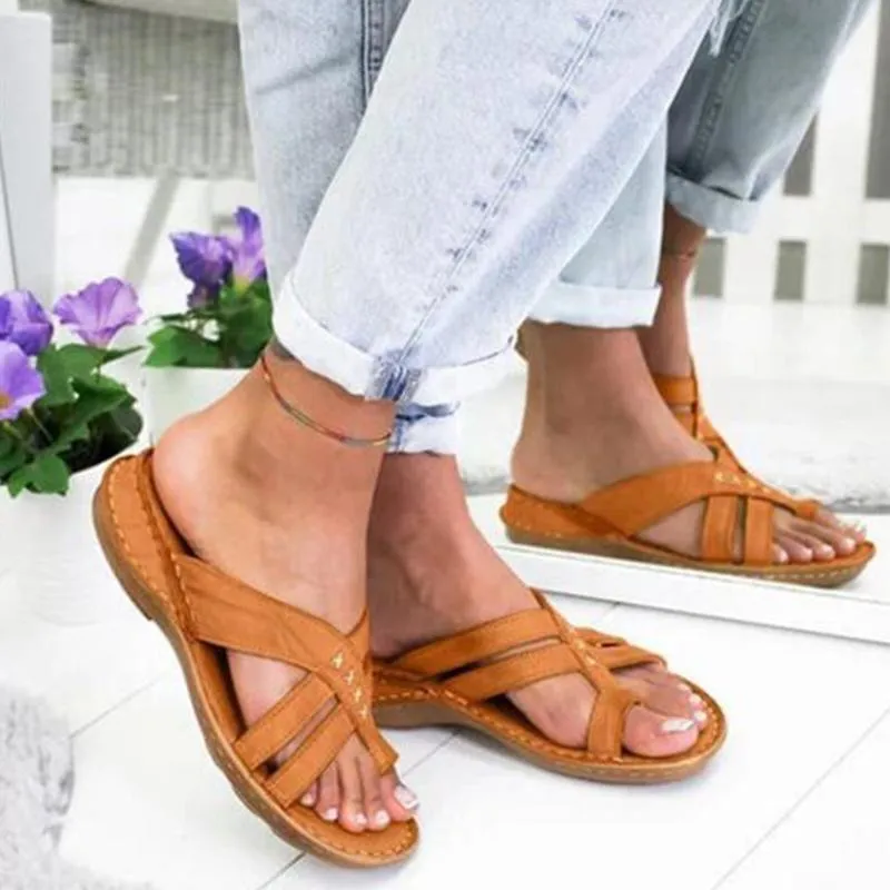 Ivyshape | Casual Heeled Toe Sandals for Women