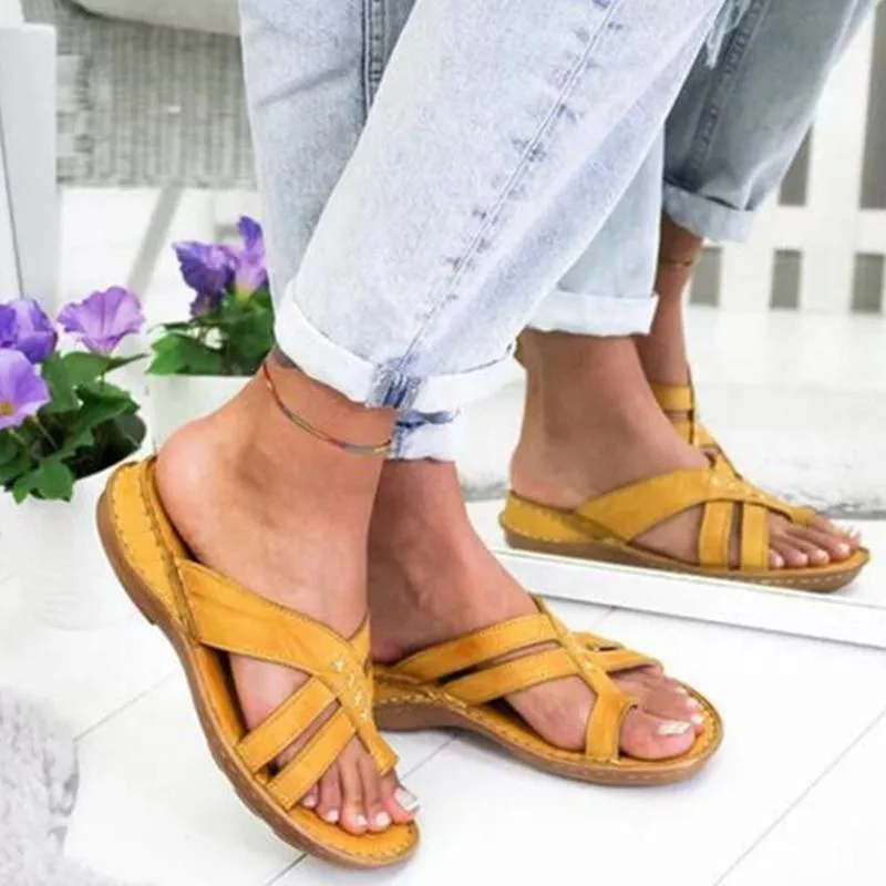 Ivyshape | Casual Heeled Toe Sandals for Women