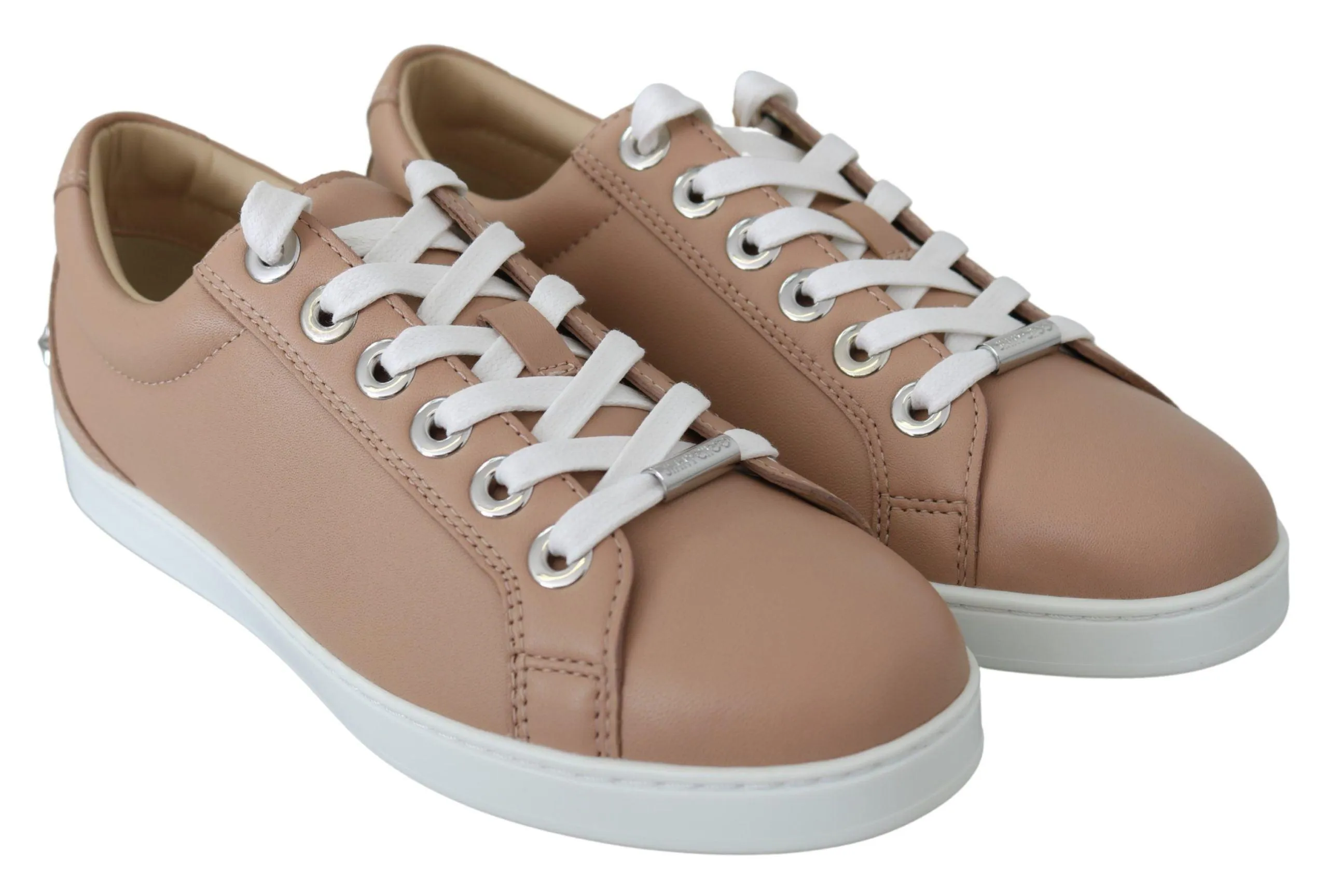 Jimmy Choo Powder Pink Nappa Leather Sneakers