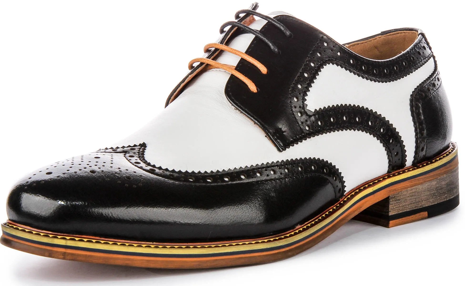 Justinreess England brogues In Black White For Men