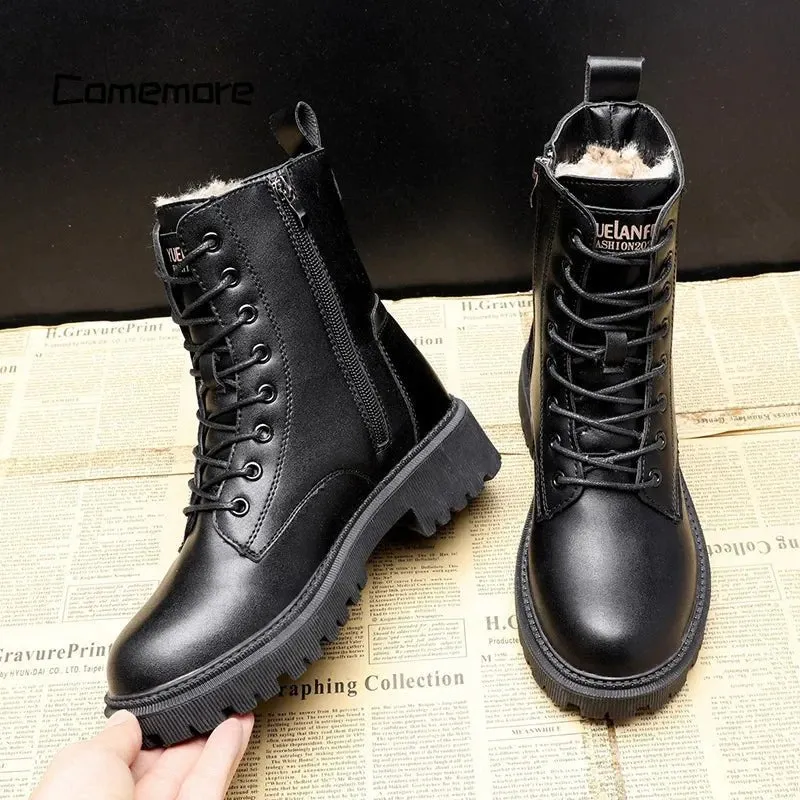 Lace-Up Combat Boots